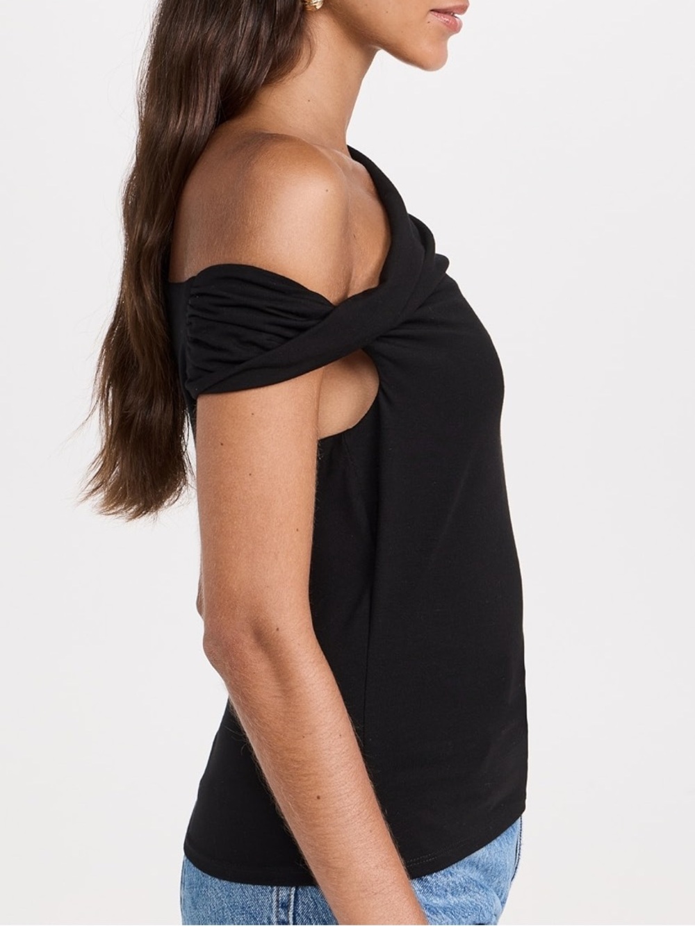 Reformation Cello Off Shoulder Ruched Knit Top - Picture 4 of 8